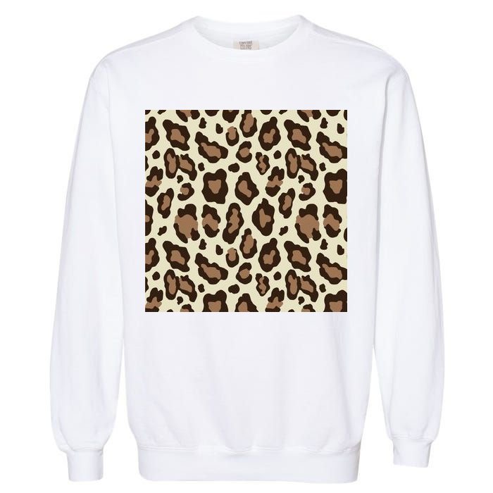 Leopard Animal Print Pattern Garment-Dyed Sweatshirt