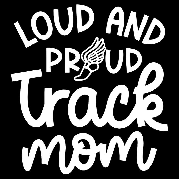 Loud And Proud Track Mom Runner Track And Field Cute Funny Drawstring Bag