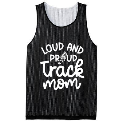 Loud And Proud Track Mom Runner Track And Field Cute Funny Mesh Reversible Basketball Jersey Tank