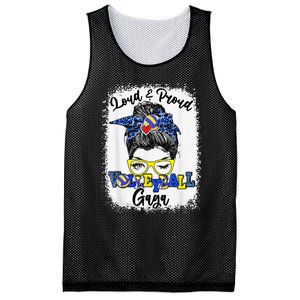 Loud And Proud Volleyball Gaga Messy Bun Bleached Mesh Reversible Basketball Jersey Tank