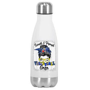 Loud And Proud Volleyball Gaga Messy Bun Bleached Stainless Steel Insulated Water Bottle