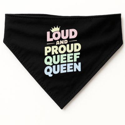 Loud And Proud Queef Queen Funny USA-Made Doggie Bandana