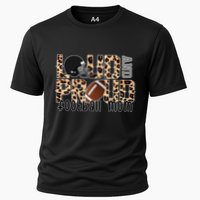 Loud And Proud Football Mom Leopard Design Cooling Performance Crew T-Shirt