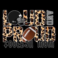 Loud And Proud Football Mom Leopard Design Sustainable Bucket Hat