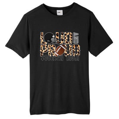 Loud And Proud Football Mom Leopard Design Tall Fusion ChromaSoft Performance T-Shirt