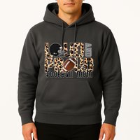 Loud And Proud Football Mom Leopard Design Hoodie