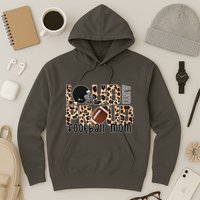 Loud And Proud Football Mom Leopard Design Hoodie