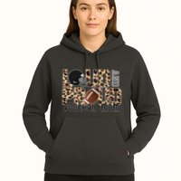 Loud And Proud Football Mom Leopard Design Hoodie