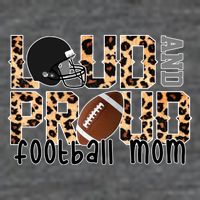 Loud And Proud Football Mom Leopard Design Hoodie
