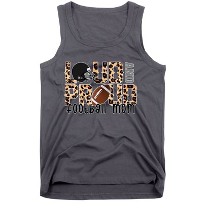 Loud And Proud Football Mom Leopard Design Tank Top