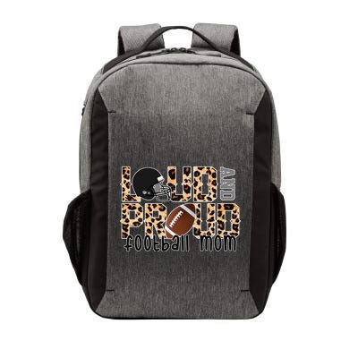 Loud And Proud Football Mom Leopard Design Vector Backpack