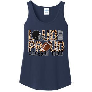 Loud And Proud Football Mom Leopard Design Ladies Essential Tank