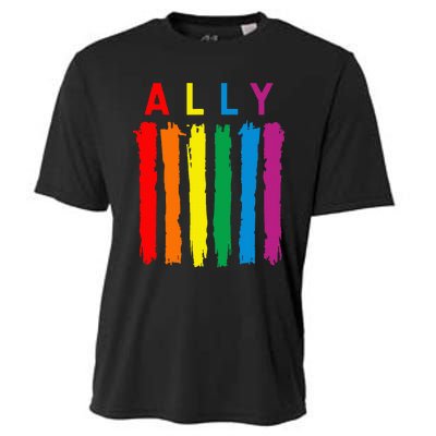 Lgbt Ally Pride Rainbow Proud Ally Cooling Performance Crew T-Shirt