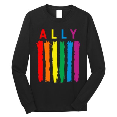 Lgbt Ally Pride Rainbow Proud Ally Long Sleeve Shirt