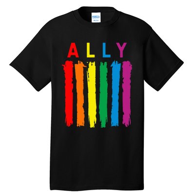 Lgbt Ally Pride Rainbow Proud Ally Tall T-Shirt