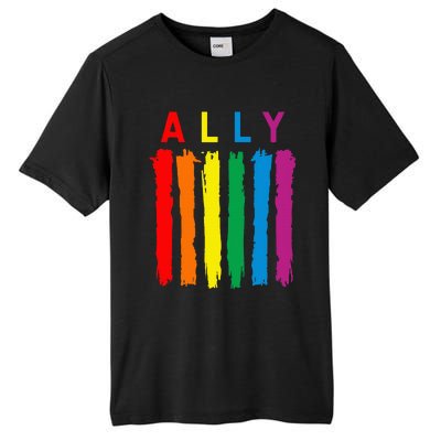 Lgbt Ally Pride Rainbow Proud Ally Tall Fusion ChromaSoft Performance T-Shirt