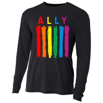 Lgbt Ally Pride Rainbow Proud Ally Cooling Performance Long Sleeve Crew