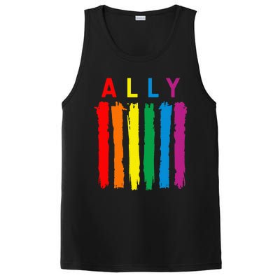 Lgbt Ally Pride Rainbow Proud Ally PosiCharge Competitor Tank