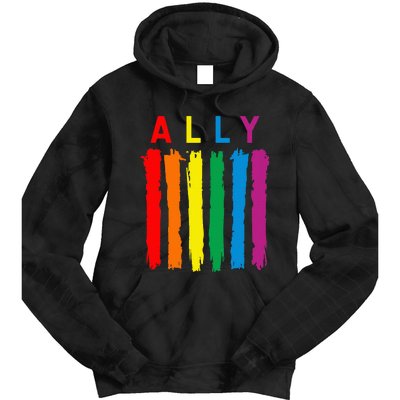 Lgbt Ally Pride Rainbow Proud Ally Tie Dye Hoodie