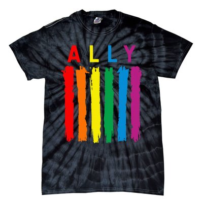 Lgbt Ally Pride Rainbow Proud Ally Tie-Dye T-Shirt