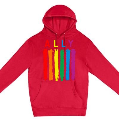 Lgbt Ally Pride Rainbow Proud Ally Premium Pullover Hoodie