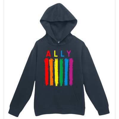 Lgbt Ally Pride Rainbow Proud Ally Urban Pullover Hoodie