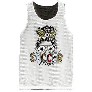 Loud And Proud Soccer Mom Bleached Messy Bun Game Day Mesh Reversible Basketball Jersey Tank