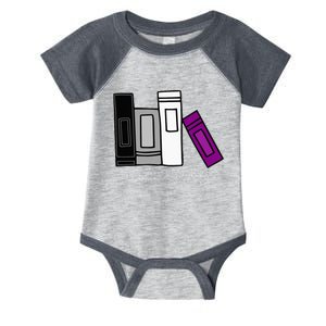 LGBTQ Asexual Pride Books LGBTQIA Pride Month Asexual Infant Baby Jersey Bodysuit