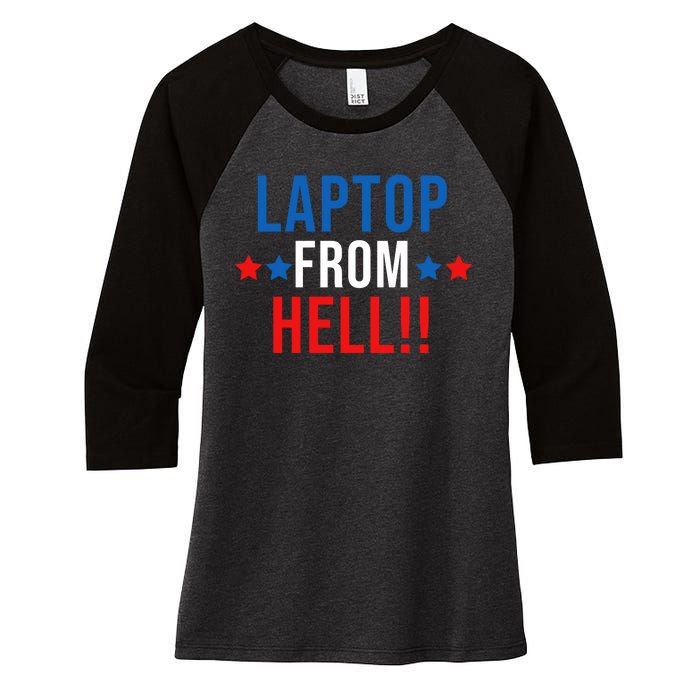 Laptop From Hell Women's Tri-Blend 3/4-Sleeve Raglan Shirt