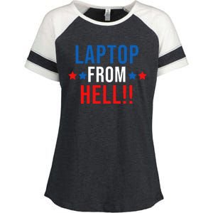 Laptop From Hell Enza Ladies Jersey Colorblock Tee