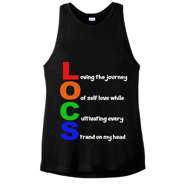 Locs Acronym Quote Inspirational Newly Loc'd Ladies PosiCharge Tri-Blend Wicking Tank