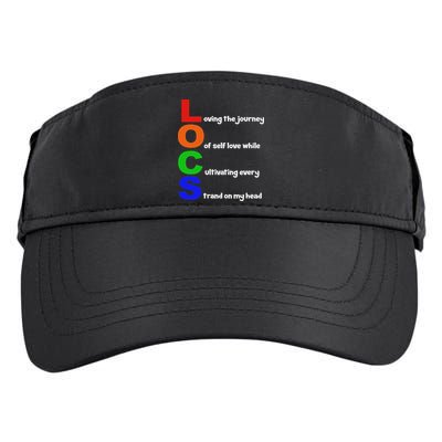 Locs Acronym Quote Inspirational Newly Loc'd Adult Drive Performance Visor