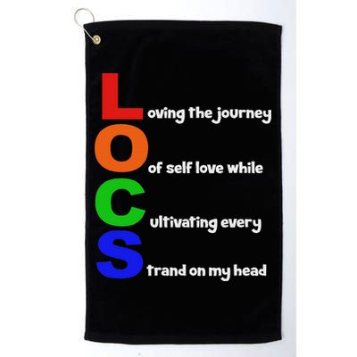 Locs Acronym Quote Inspirational Newly Loc'd Golf Towel