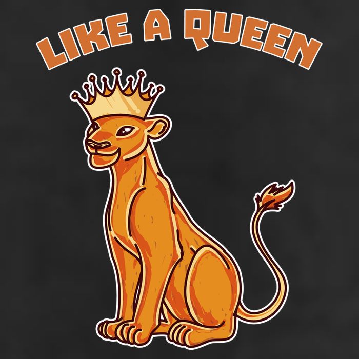 Like A Queen Queen Of The Jungle Lioness 7 Panel Mesh Trucker Snapback Hat