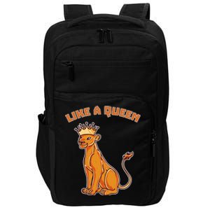 Like A Queen Queen Of The Jungle Lioness Impact Tech Backpack