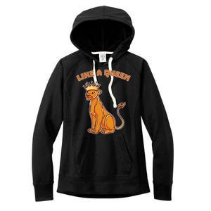 Like A Queen Queen Of The Jungle Lioness Women's Fleece Hoodie