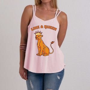 Like A Queen Queen Of The Jungle Lioness Women's Strappy Tank