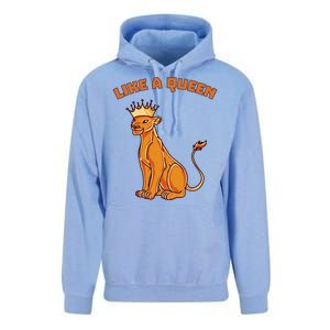 Like A Queen Queen Of The Jungle Lioness Unisex Surf Hoodie