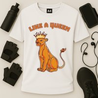 Like A Queen Queen Of The Jungle Lioness Cooling Performance Crew T-Shirt
