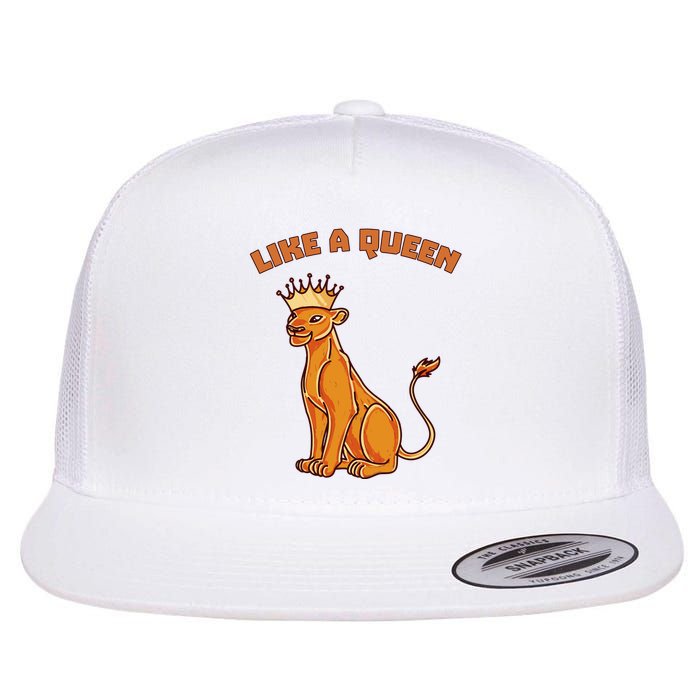 Like A Queen Queen Of The Jungle Lioness Flatbill Hat