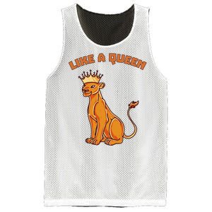 Like A Queen Queen Of The Jungle Lioness Mesh Reversible Basketball Jersey Tank