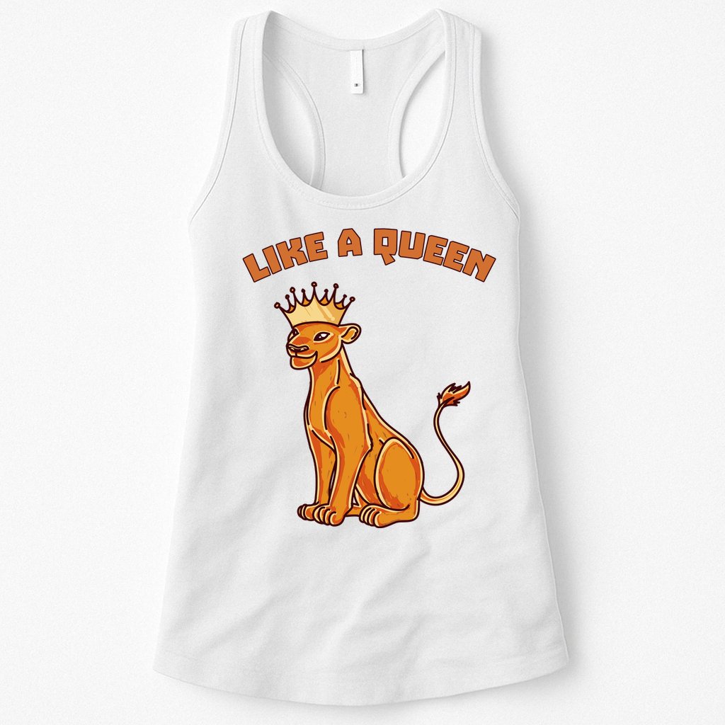 Like A Queen Queen Of The Jungle Lioness Womens Tank Top