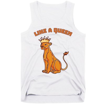 Like A Queen Queen Of The Jungle Lioness Tank Top