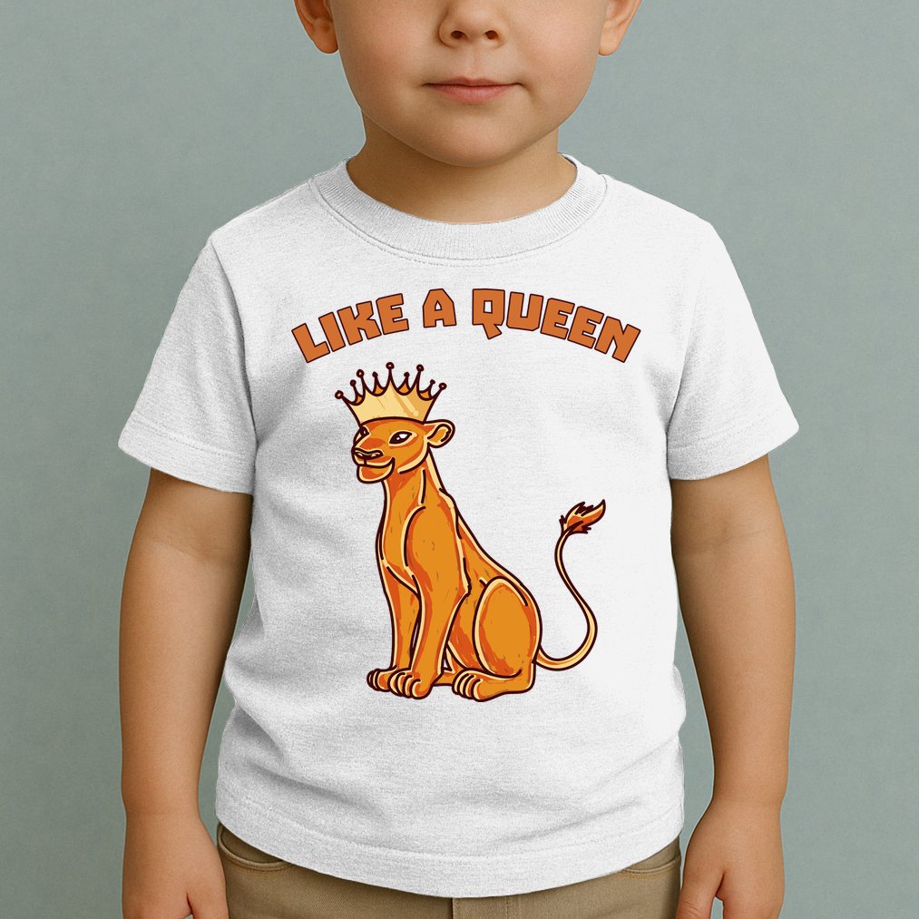 Like A Queen Queen Of The Jungle Lioness Toddler T-Shirt