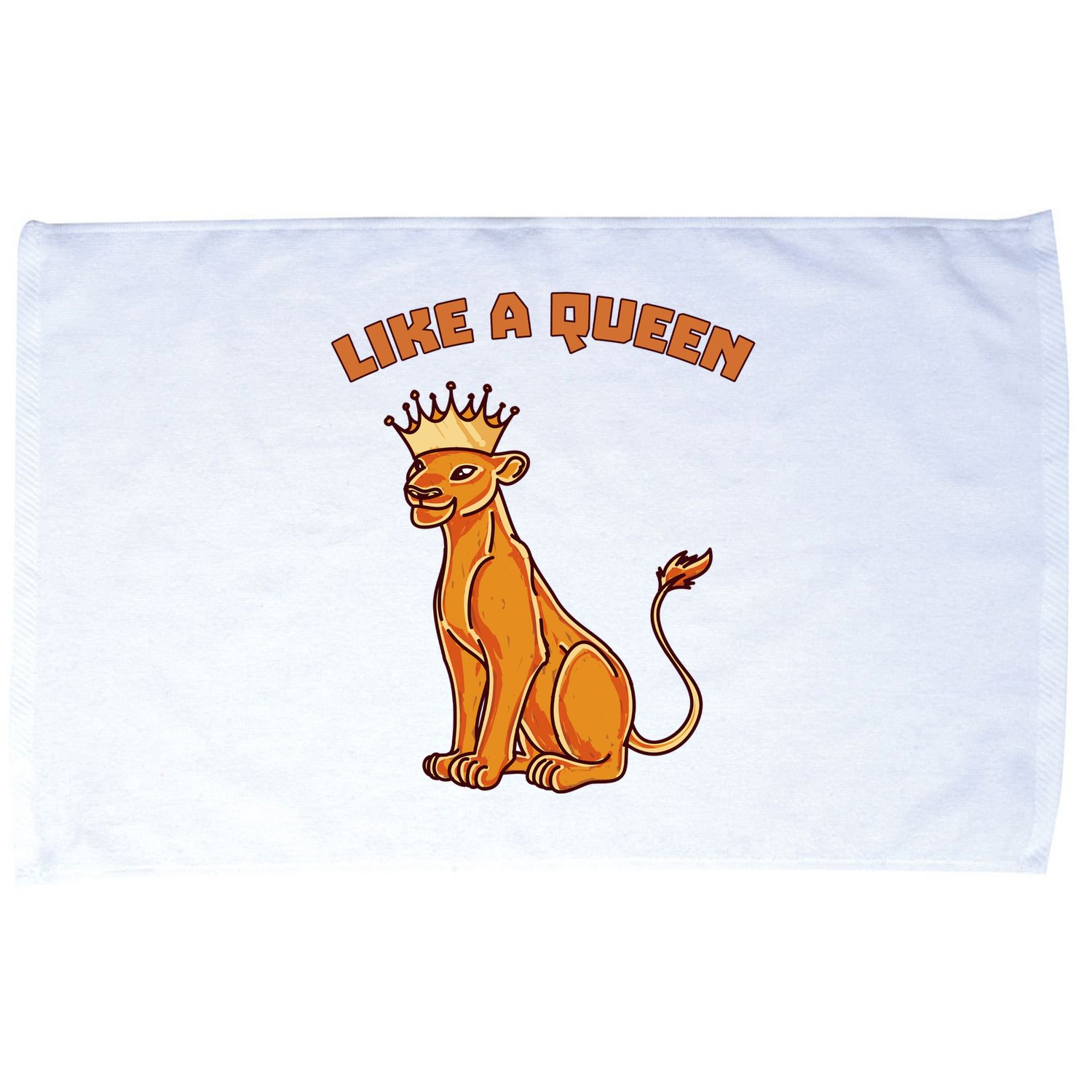 Like A Queen Queen Of The Jungle Lioness Microfiber Hand Towel