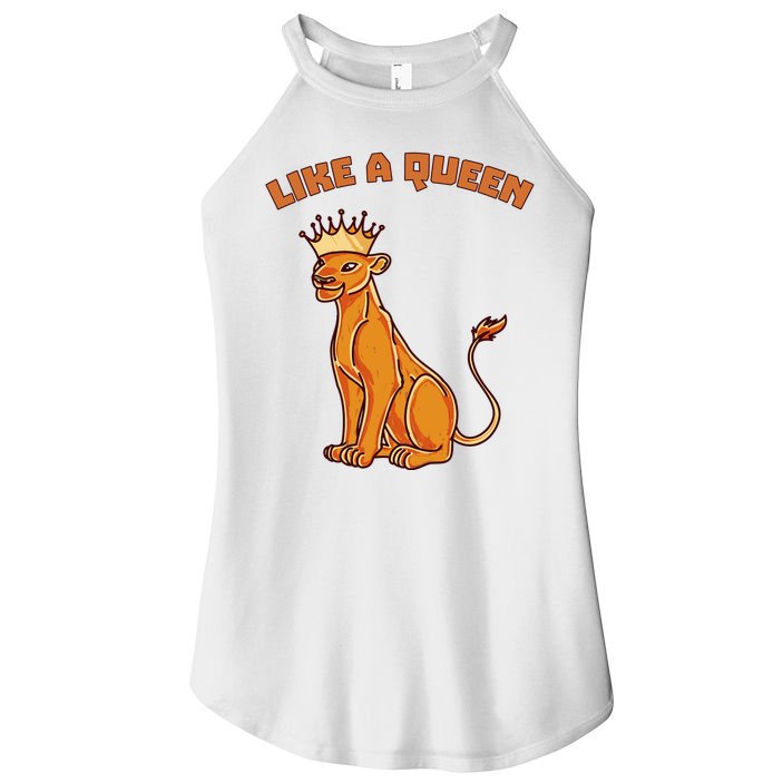 Like A Queen Queen Of The Jungle Lioness Women's Perfect Tri Rocker Tank