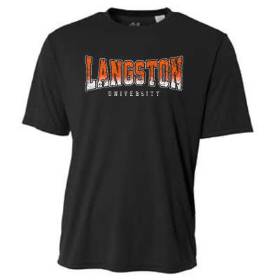 Langston Arch Retro University Athletic Sports Cooling Performance Crew T-Shirt