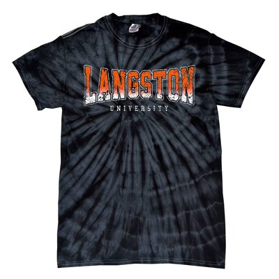 Langston Arch Retro University Athletic Sports Tie-Dye T-Shirt