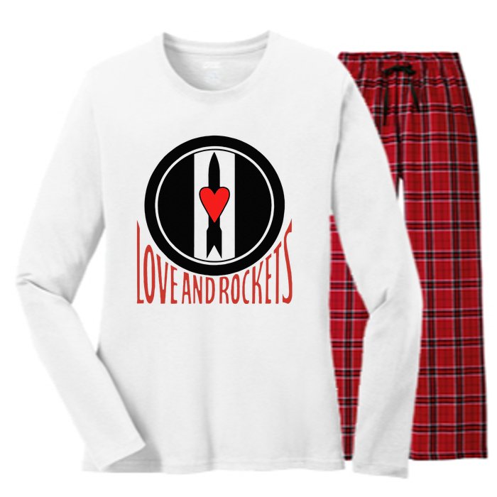 Love And Rockets Women's Long Sleeve Flannel Pajama Set 