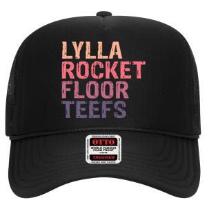 Lylla & Rocket & Floor & Teefs Funny Birthday Quote High Crown Mesh Back Trucker Hat